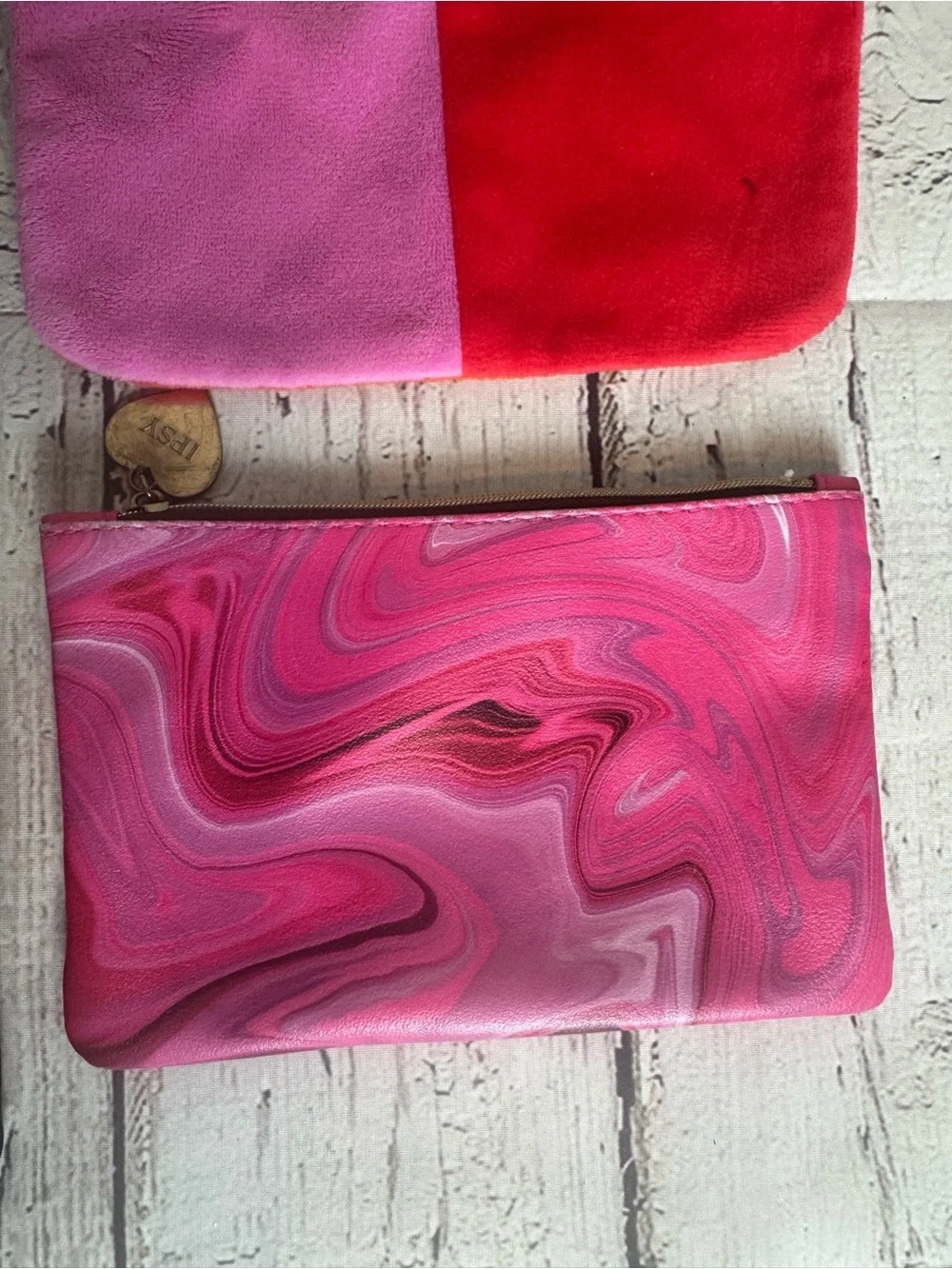 Ipsy Set of 6 Colorful Zip Pouches - Floral, Geometric, Marble & Solid Designs